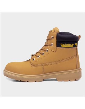 EarthWorks Safety Hammer Mens Lace Honey Safety Boot