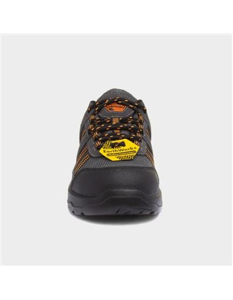 EarthWorks Safety Adults Grey Lace Up Safety Shoe