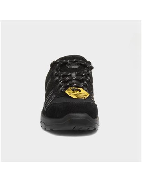EarthWorks Safety Adults Black Lace Up Safety Shoe