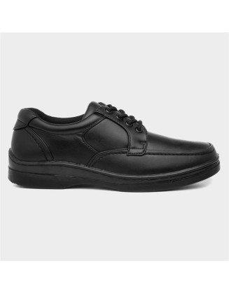 Hobos Benny Mens Black Lace Up Wide Fit Shoe
